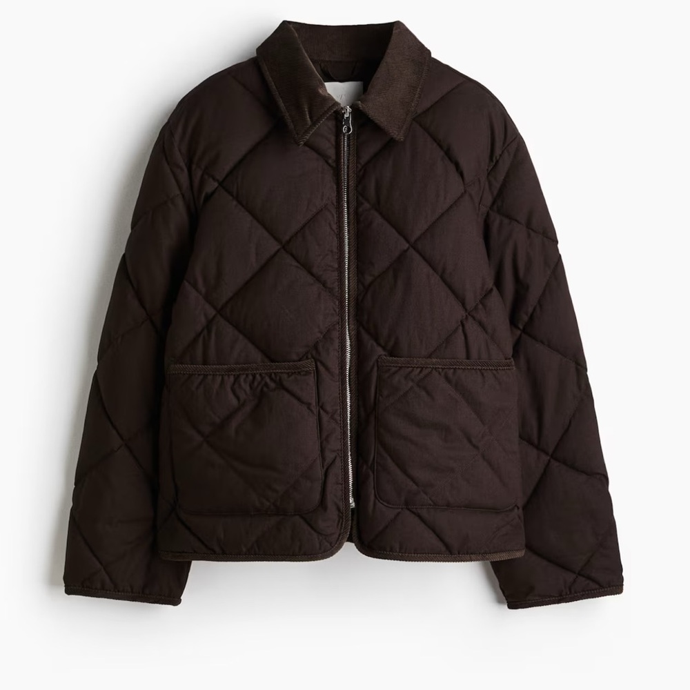 Brown quilted jacket new with tags